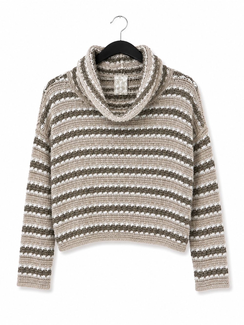 NWT Sadie & Sage Striped Cowl Neck Sweater